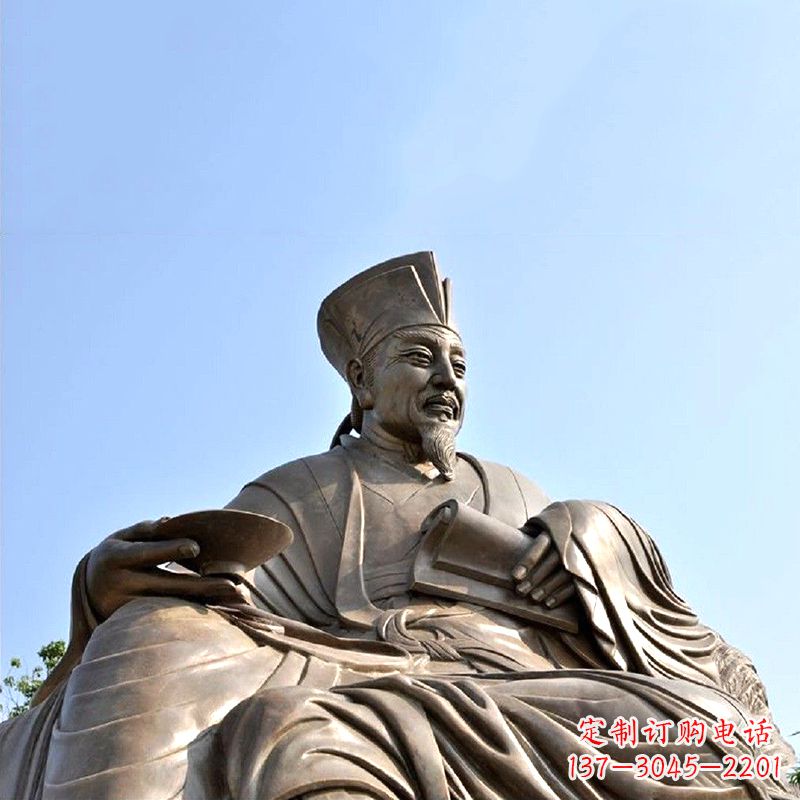 河南历史名人北宋文坛领袖欧阳修铸铜雕塑