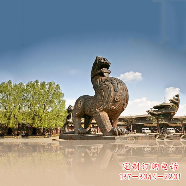 河南铜雕狴犴雕塑-景区园林广场神兽景观摆件