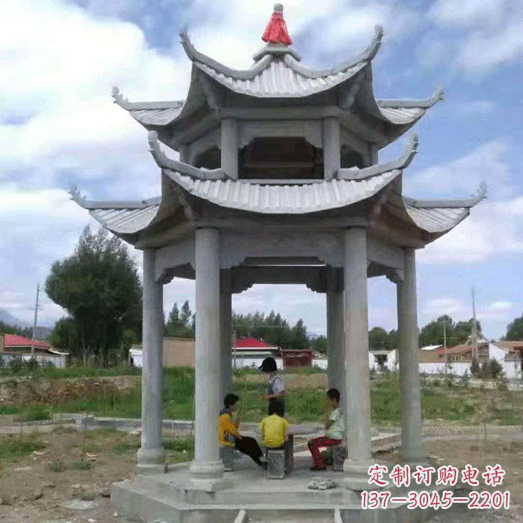 河南中式庭院石凉亭