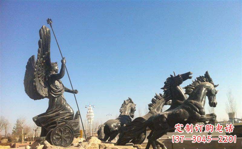 河南阿波罗战车小区景观铜雕 (2)