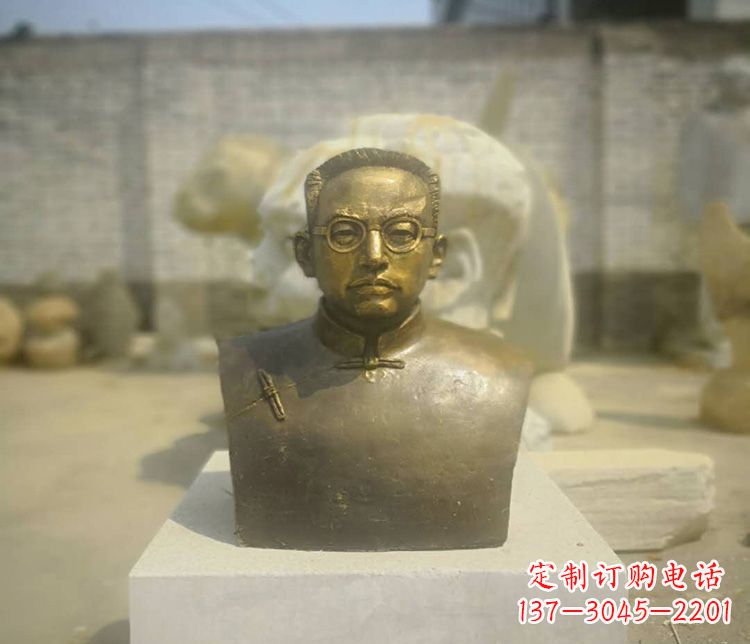 河南爱国者陶行知胸像铜雕