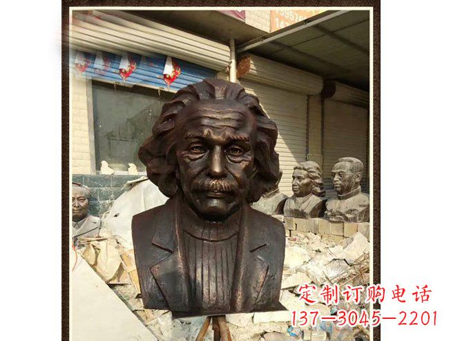 河南爱因斯坦头像铜雕 (2)