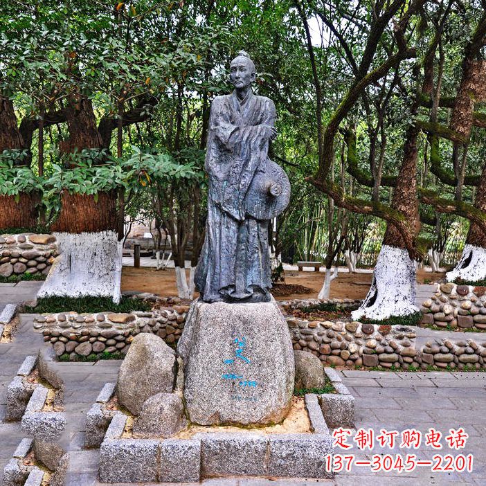 河南朱耷——中国古代历史名人著名画家铜雕像