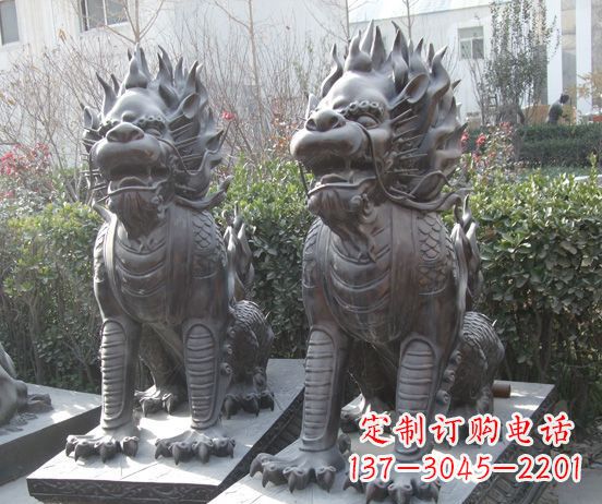 河南霸气的铜狮子