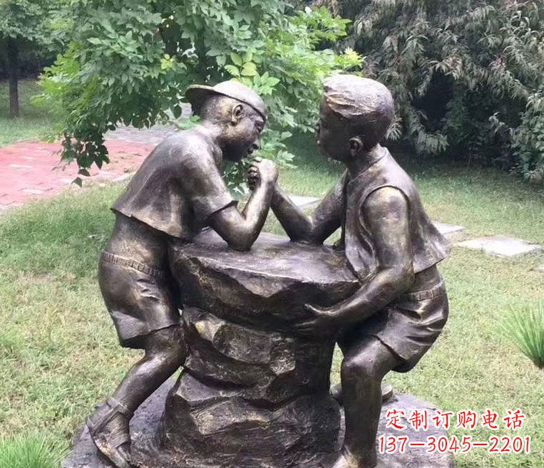 河南掰手腕儿童雕塑