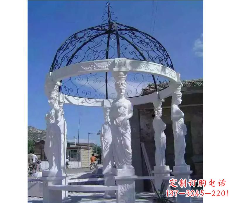 河南白色欧式石头凉亭