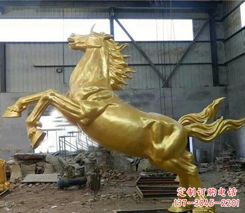 河南摆件街边公园奔腾骏马铜雕塑