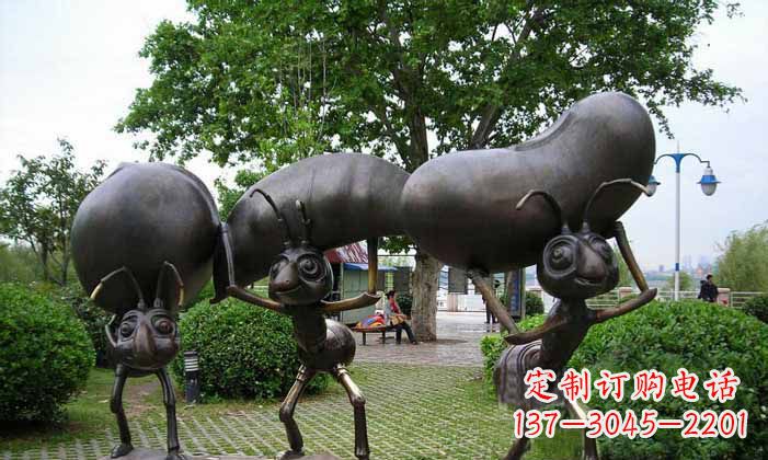 河南搬运粮食的蚂蚁公园景观铜雕