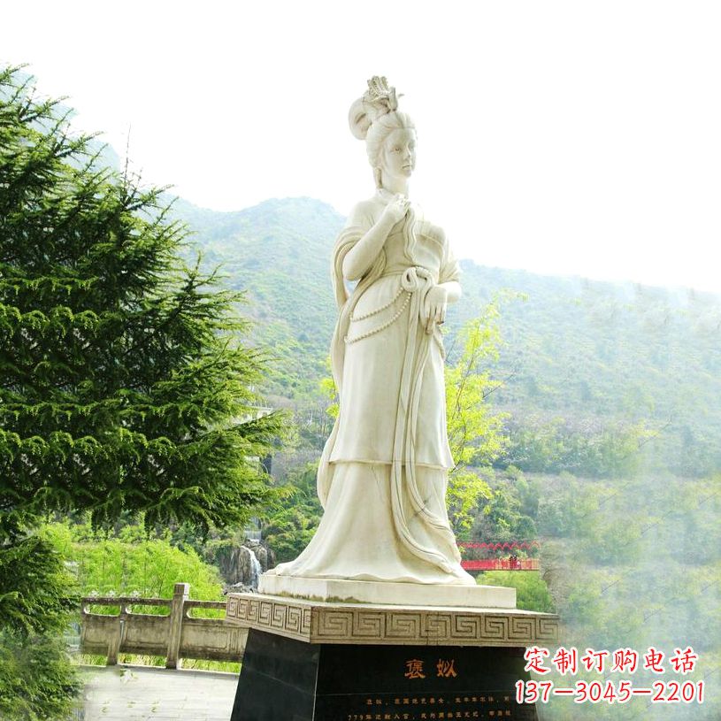 河南褒姒石雕像-中国古代知名美女雕塑