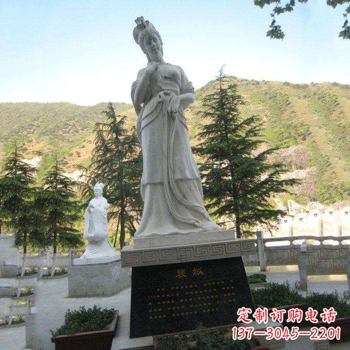 河南褒姒雕像-中国古代知名美女“烽火戏诸侯”相关人物雕塑