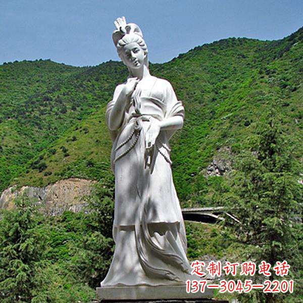 河南褒姒汉白玉石雕像-中国古代(西周时期)美女雕塑