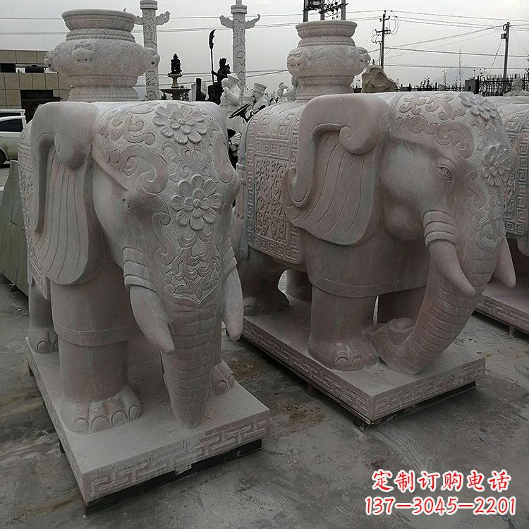 河南宝瓶（保平安）石雕大象