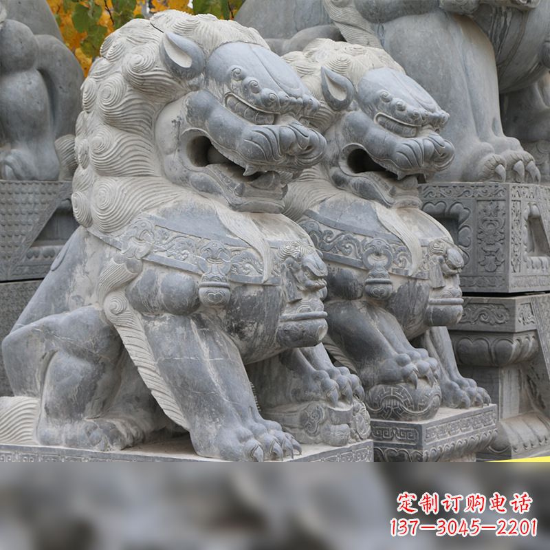 河南北京故宫的石狮子