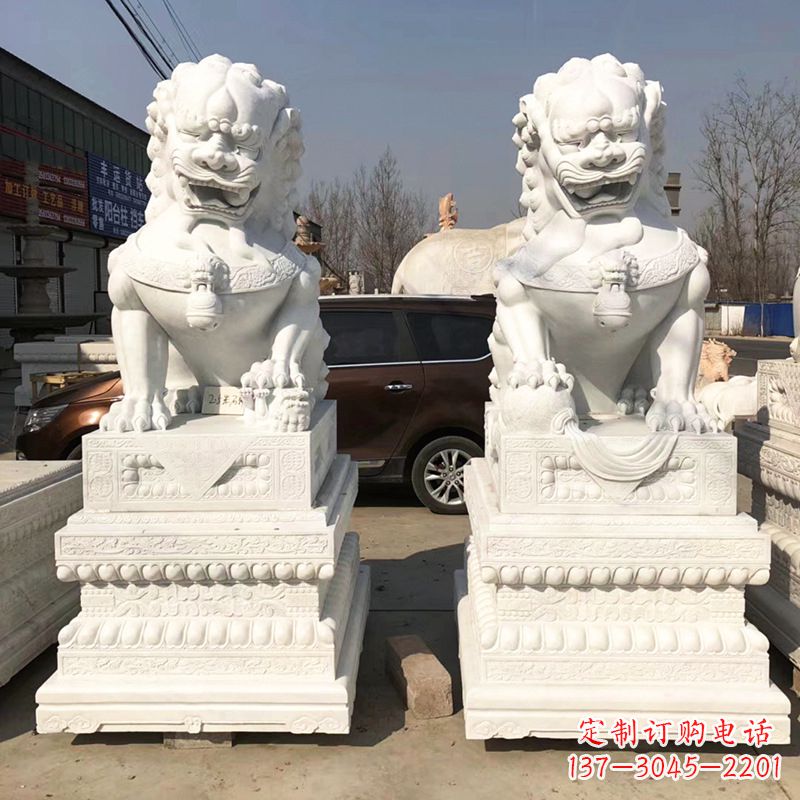 河南北京汉白玉石狮子
