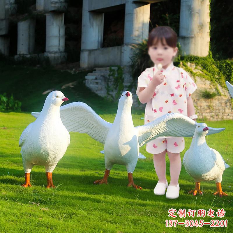 河南北京街头雕塑少女与和平鸽