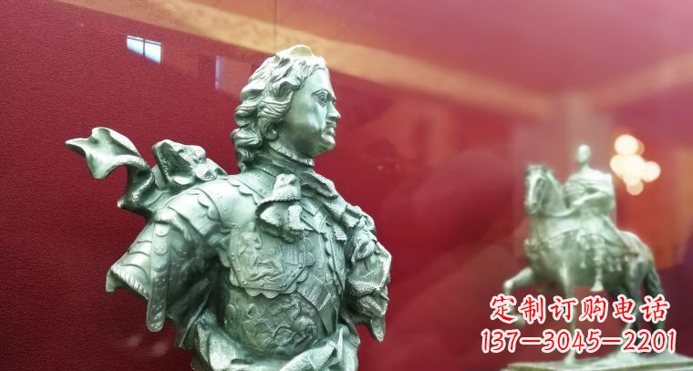 河南彼得大帝半身像古代西方名人铜雕