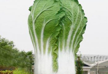 河南铜雕刻白菜-公园园林大型玻璃钢仿真植物景观雕塑