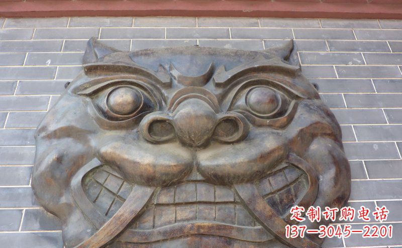 河南狴犴古代神兽铜浮雕