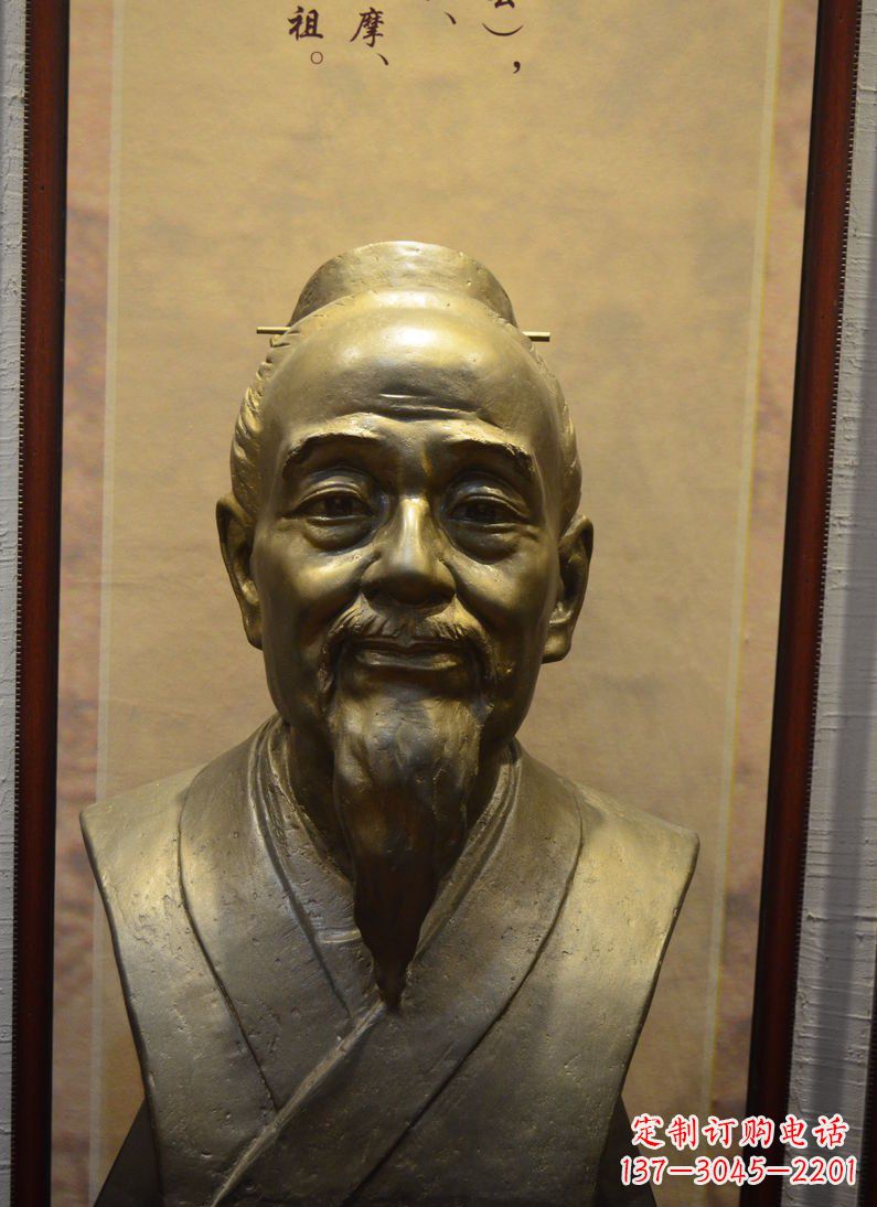 河南扁鹊胸像古代医学家铜雕