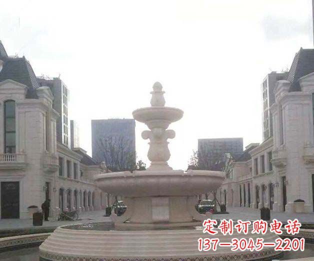 河南别墅景观大理石喷泉石雕