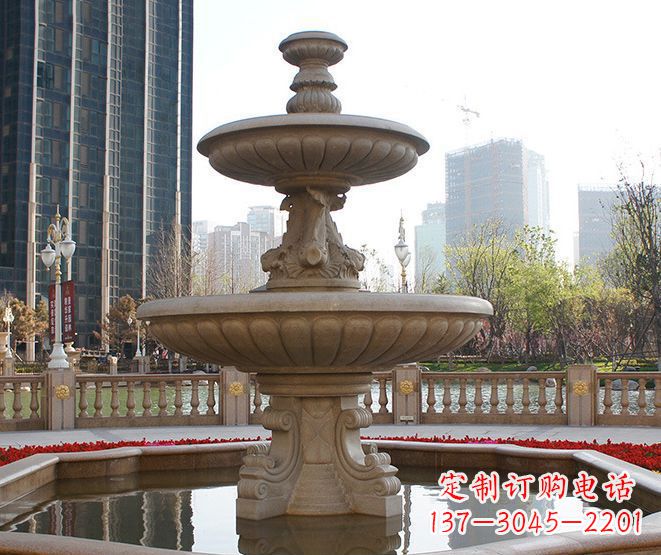 河南别墅景观大型喷泉石雕