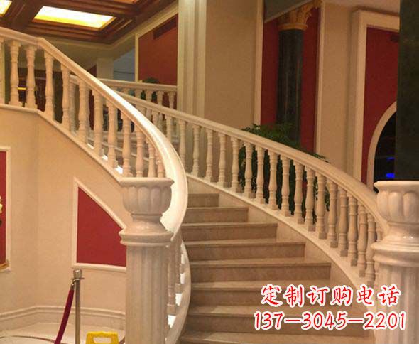 河南别墅景观汉白玉石栏杆石雕