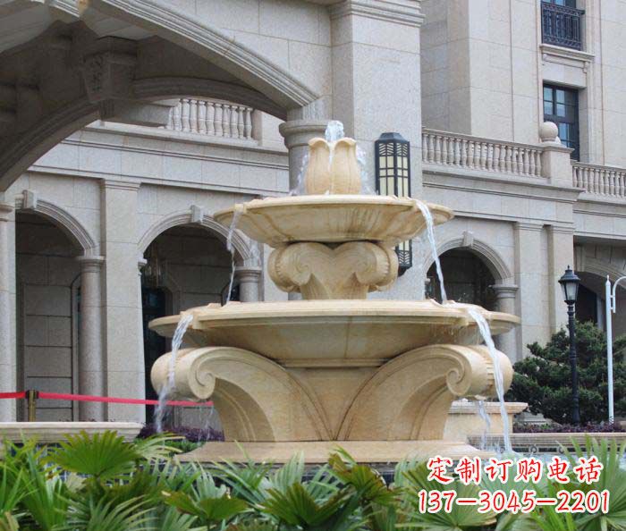 河南别墅景观欧式喷泉石雕_1