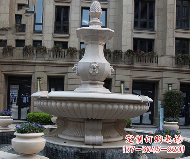 河南别墅景观石雕大理石喷泉
