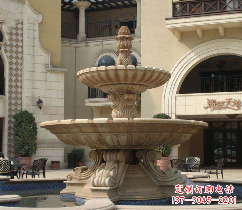 河南别墅景观石雕大型喷泉雕塑 (2)