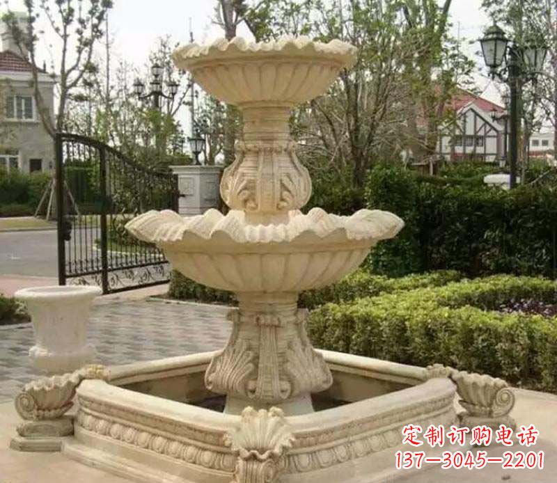 河南别墅庭院喷泉石雕