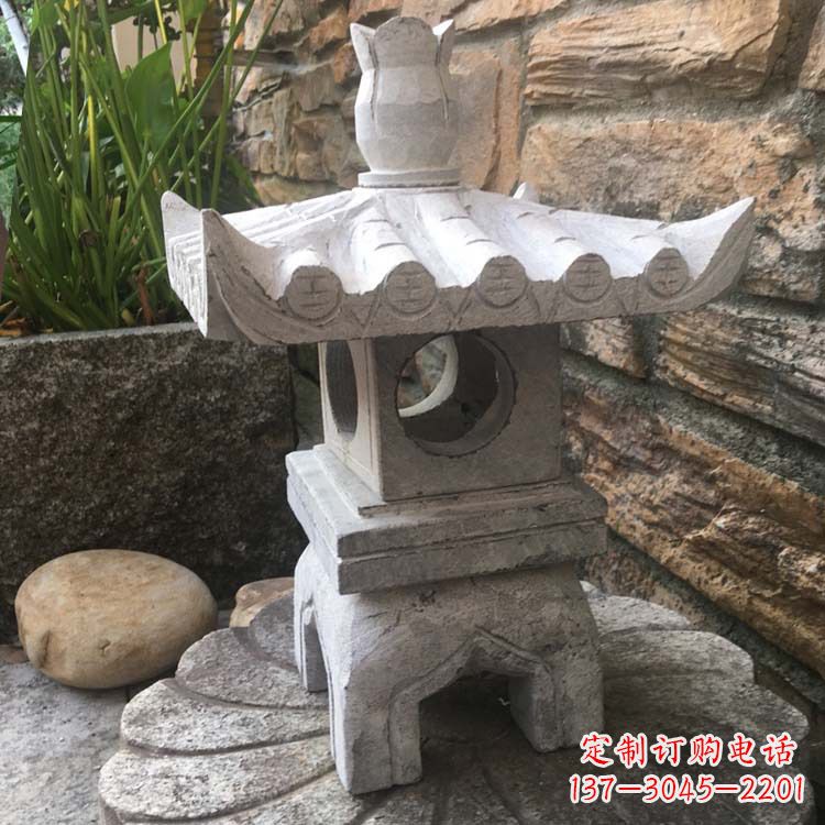 河南别墅园林石灯