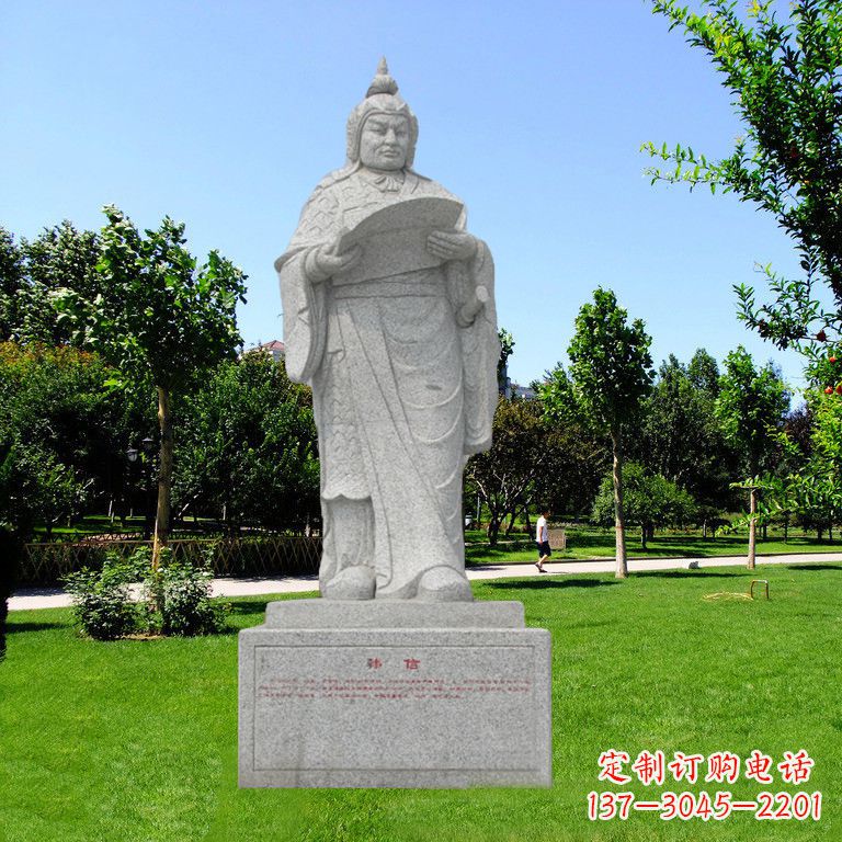 河南兵仙韩信花岗岩石雕像