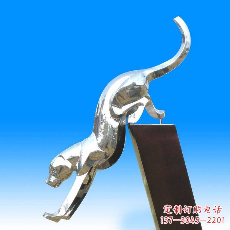 河南豹玻璃——玻璃钢豹子雕塑