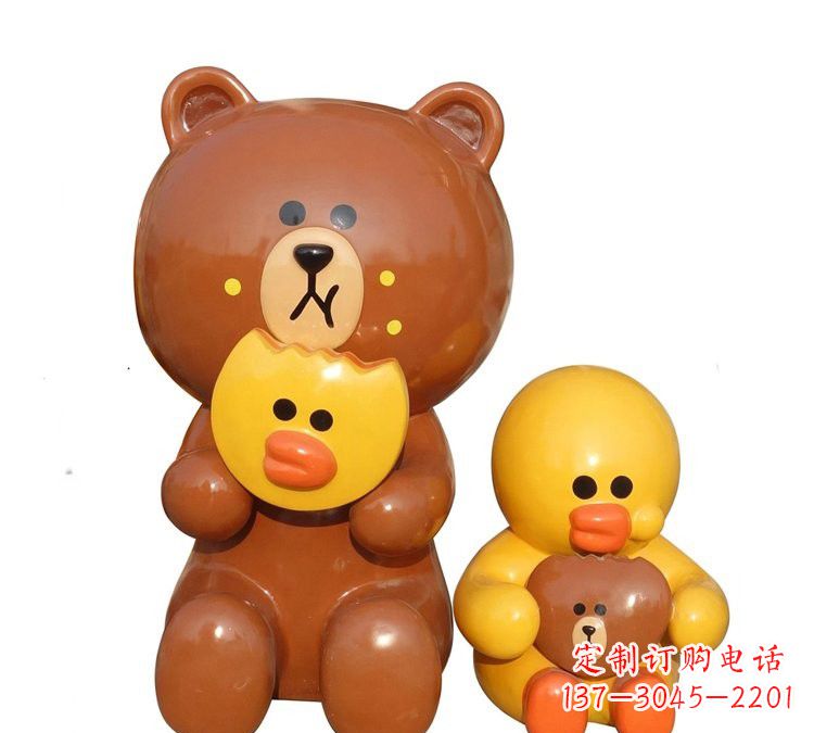 河南玻璃钢布朗熊和可妮兔