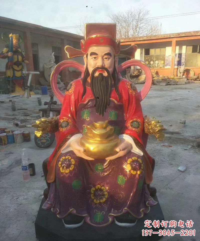 河南玻璃钢彩绘财神