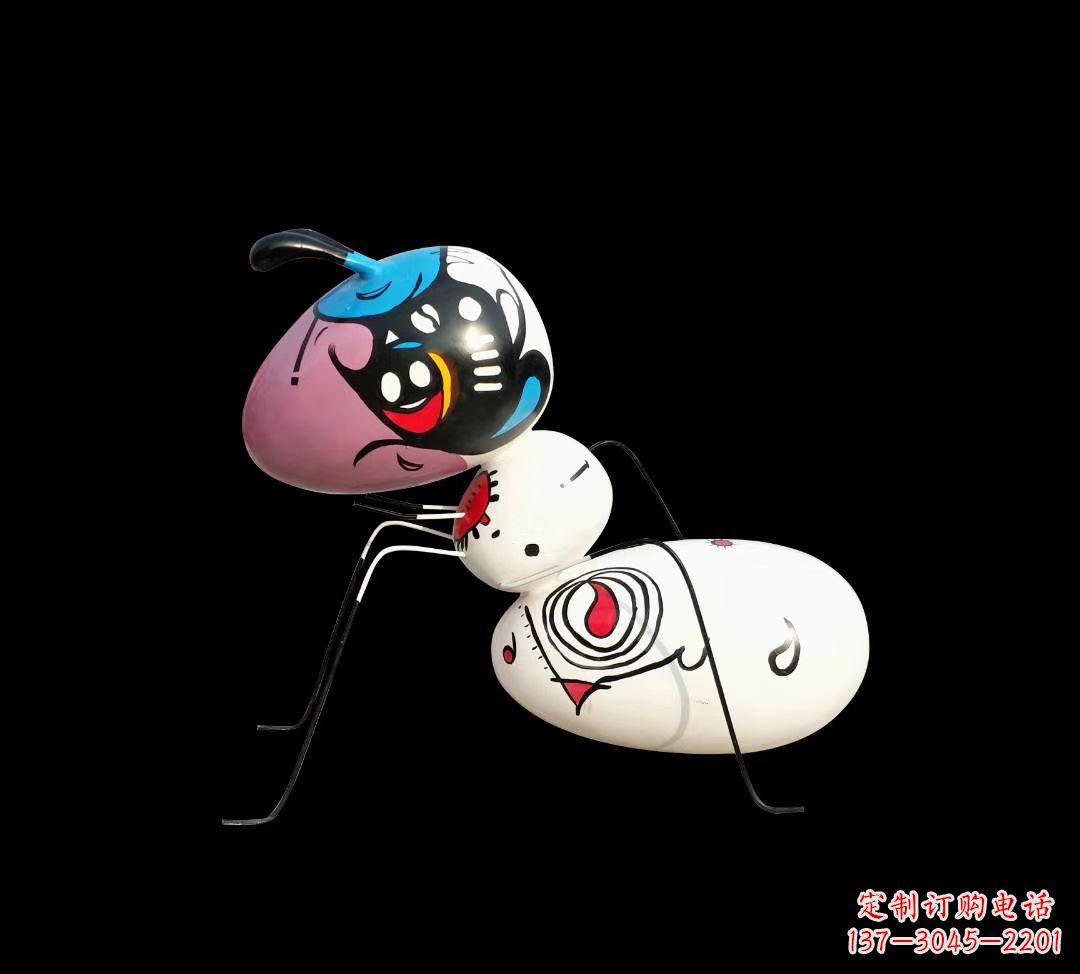 河南玻璃钢彩绘蚂蚁雕塑
