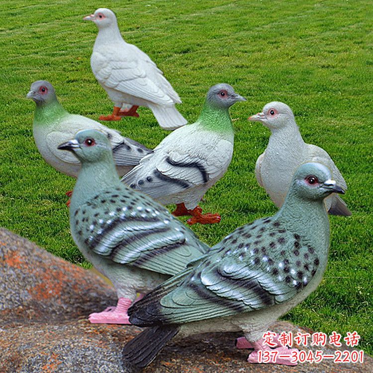 河南玻璃钢雕塑和平鸽