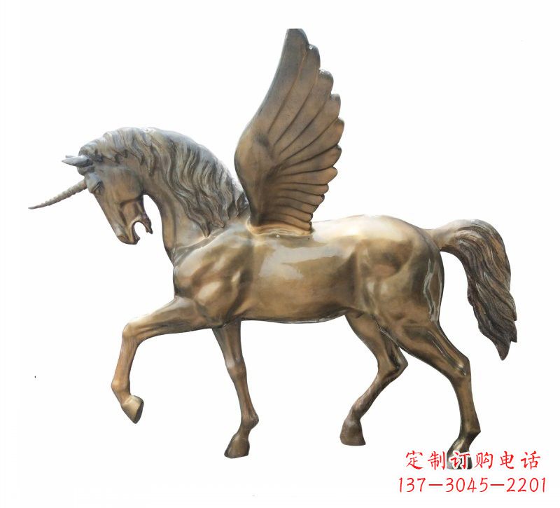 河南玻璃钢独角兽飞马雕塑