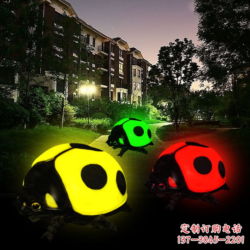 河南玻璃钢发光七星瓢虫雕塑(款四)