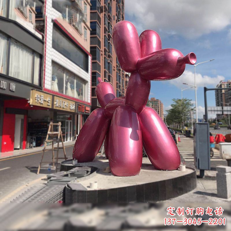 河南玻璃钢仿气球狗雕塑