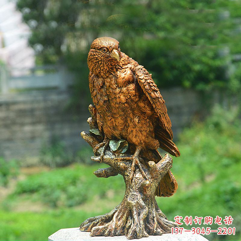 河南玻璃钢仿铜老鹰雕塑