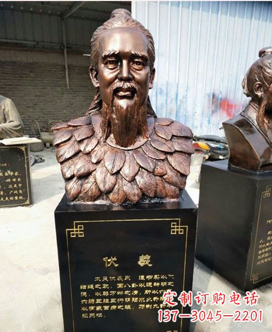 河南玻璃钢雕刻伏羲头像