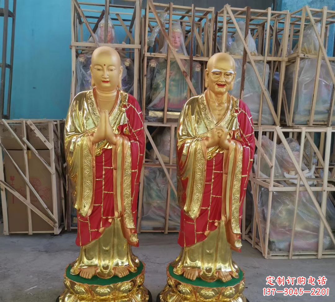 河南玻璃钢仿铜佛像雕塑给寺庙景观增添神秘韵味
