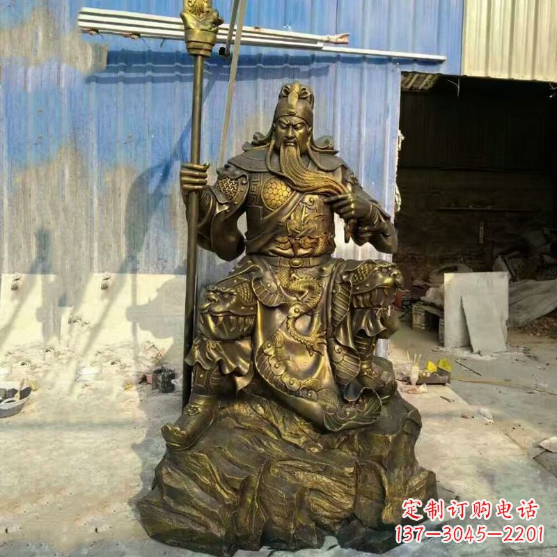 河南玻璃钢仿铜关羽雕塑