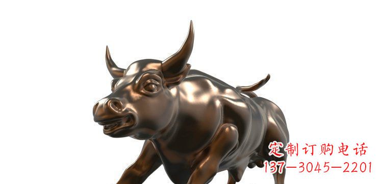 河南玻璃钢仿铜牛公园动物雕塑_1