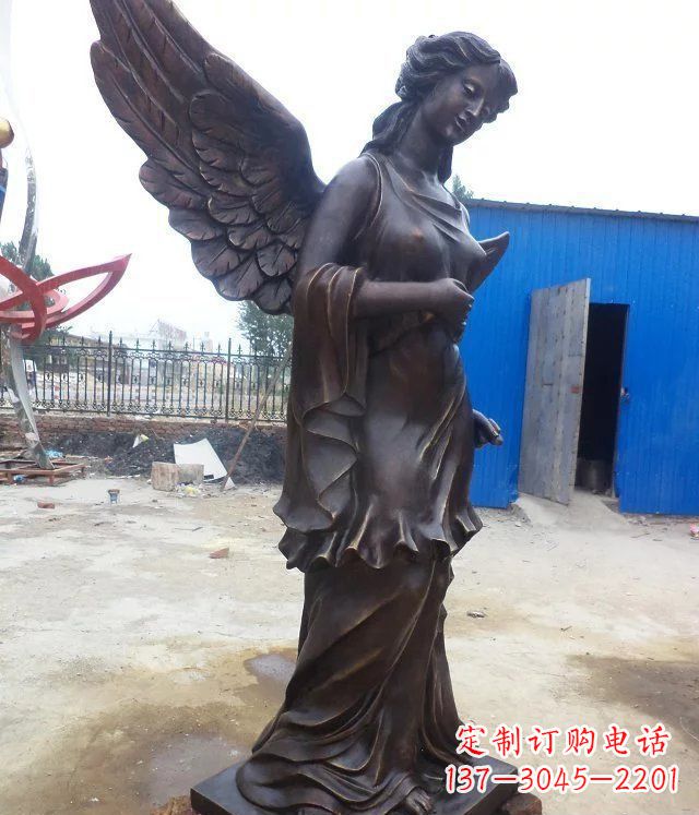 河南玻璃钢仿铜欧式女人人物雕塑