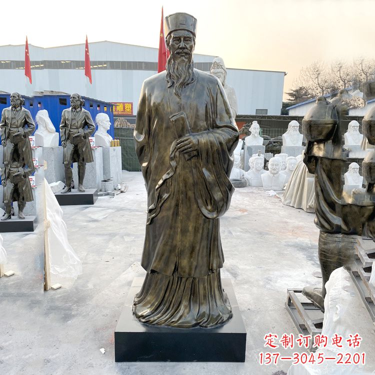 河南苏东坡玻璃钢仿铜雕塑