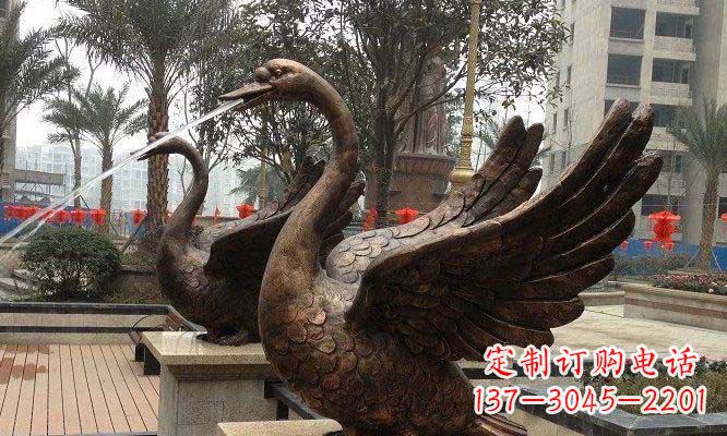 河南天鹅雕塑美丽的视觉盛宴