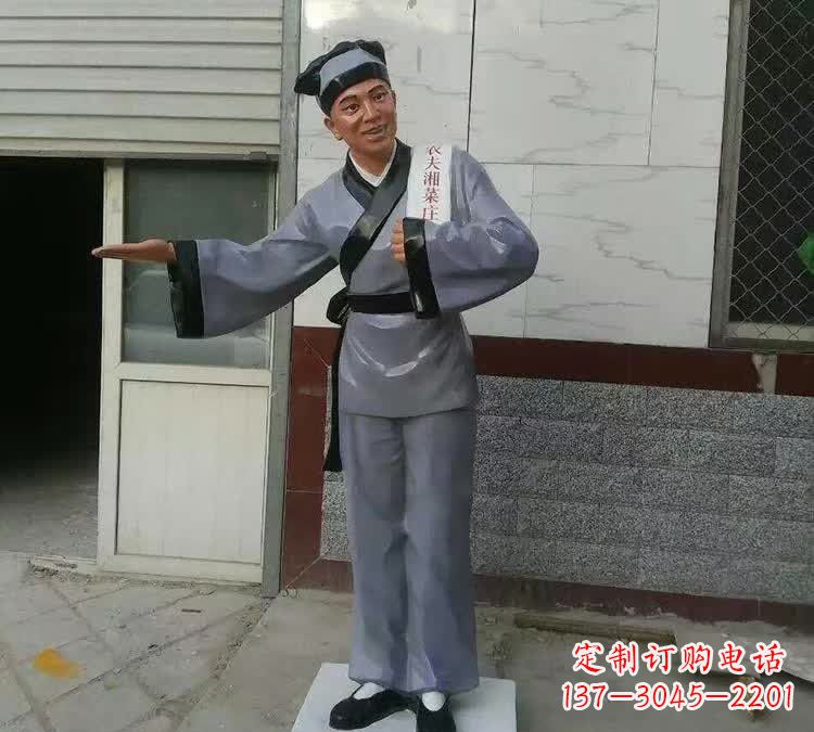 河南玻璃钢仿真店小二雕塑