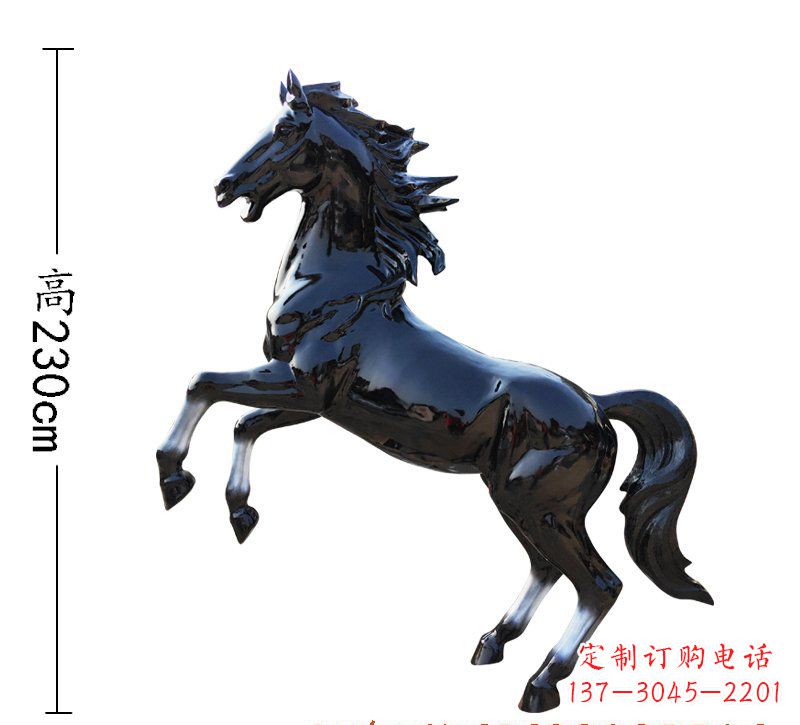 河南玻璃钢仿真黑马雕塑